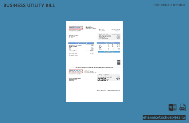 USA Missouri Independence Utilities Beispielrechnung für Geschäftskunden (Vorschau)
